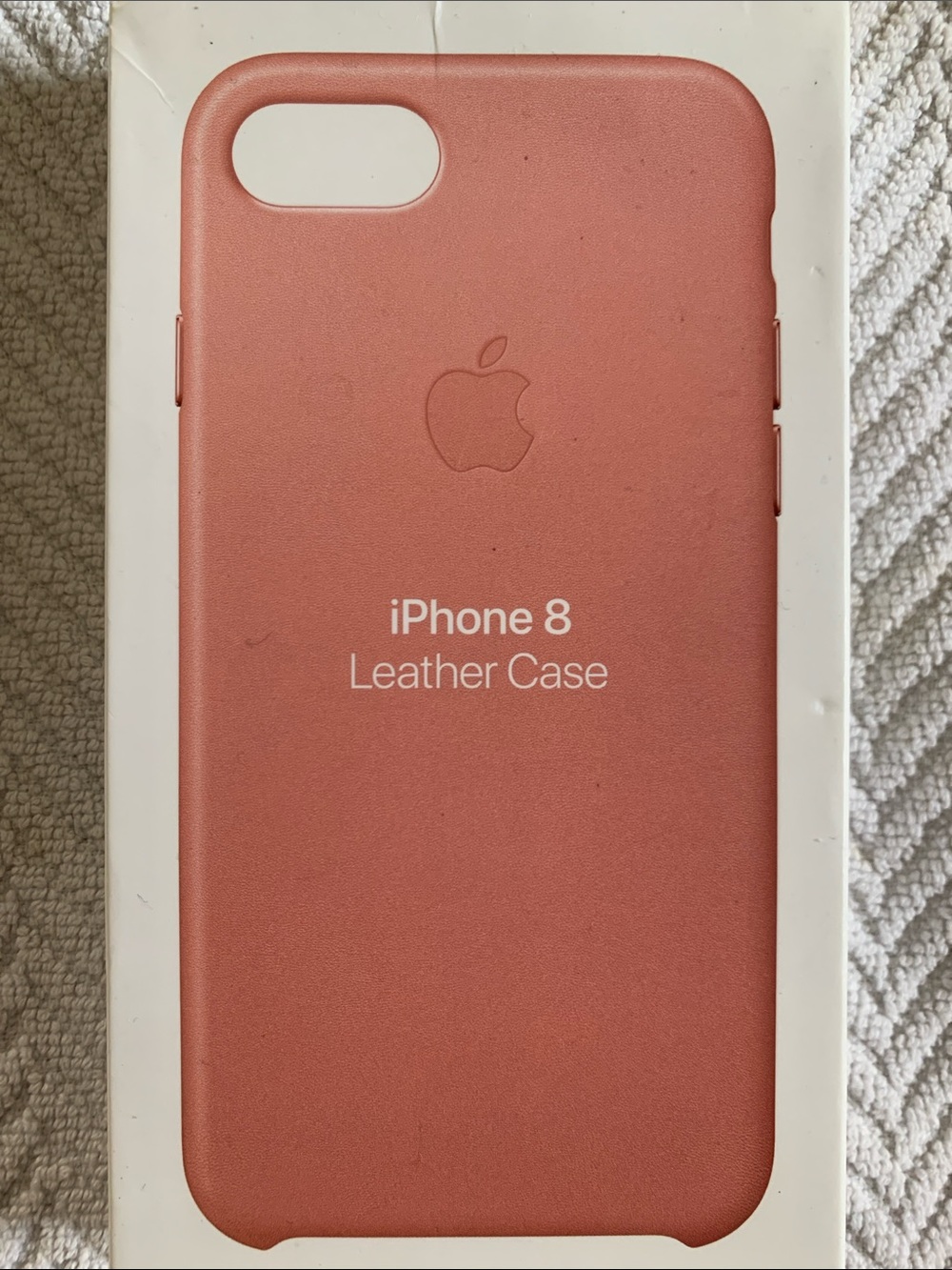 Apple Leather iPhone Case in Rose Pink